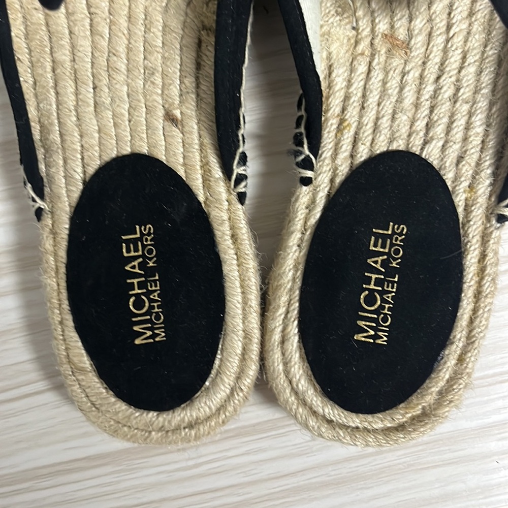 NWOT Michael Kors Black Espadrille Mules - Picture 3 of 5